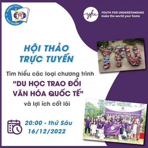 Hội thảo - Tìm hiểu các loại chương trình Du học trao đổi văn hóa quốc tế và lợi ích cốt lõi