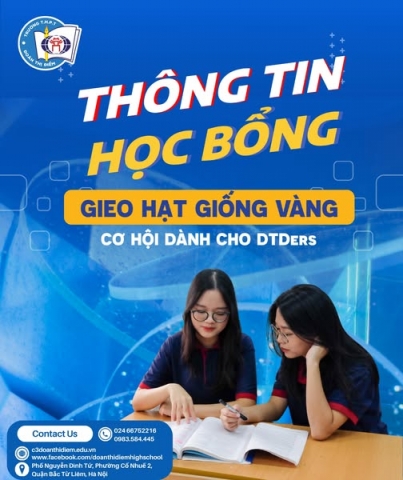 GIEO HẠT GIỐNG VÀNG, CHẮP CÁNH TƯƠNG LAI - HỌC BỔNG ĐẦU VÀO LỚP 10 – NĂM HỌC 2025 - 2026